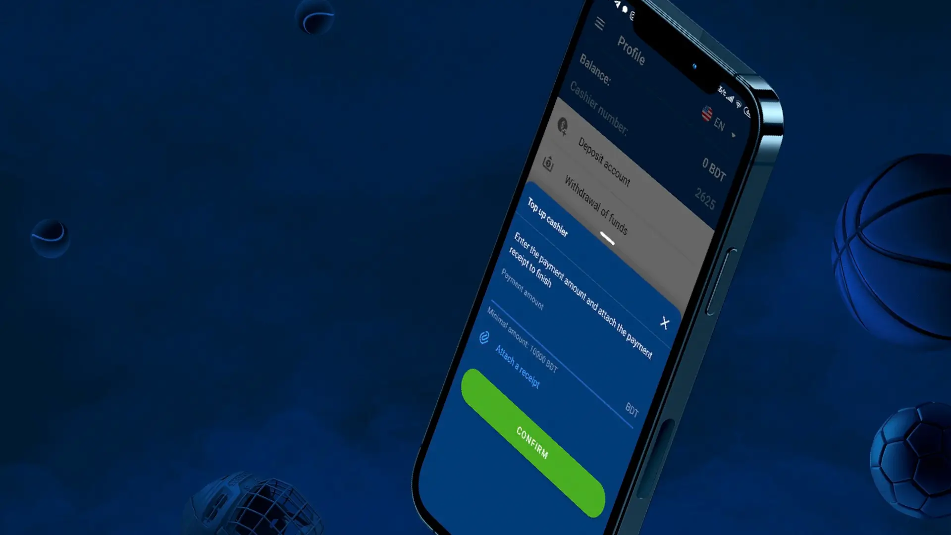 MBCash Top Up Screen